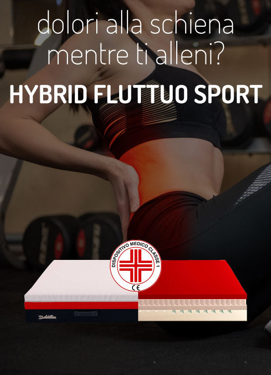 Dolori alla schiena mentre ti alleni? Scopri il materasso Hybrid Fluttuo Sport.