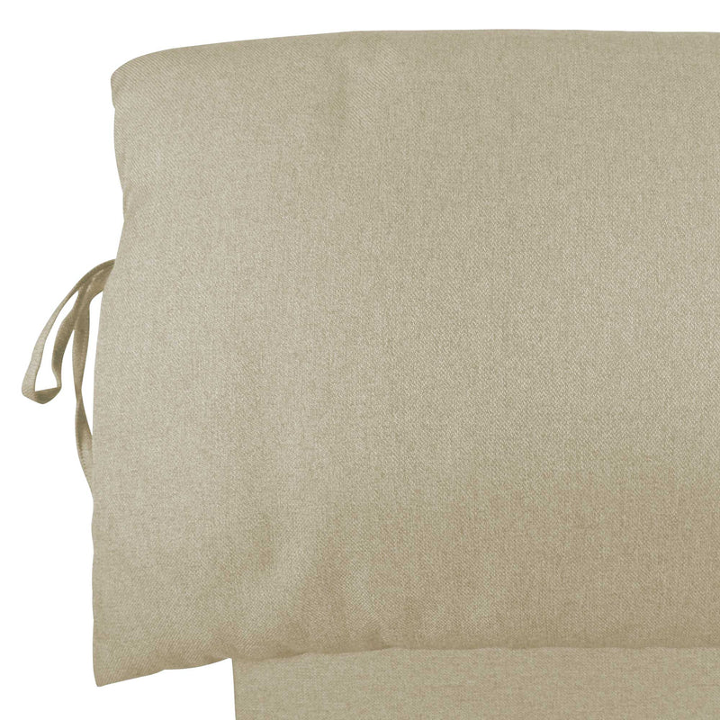 Baldiflex letto contenitore king size in ecopelle sfoderabile Licia Soft beige chiaro testata