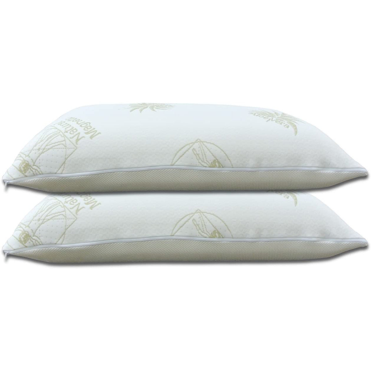 Coppia Cuscini In MEMORY FOAM Saponetta H13 Cm SFODERABILE FODERA ALOE Vera Zip Coppia Cuscini In MEMORY FOAM Saponetta H13 Cm SFODERABILE FODERA ALOE Vera Zip