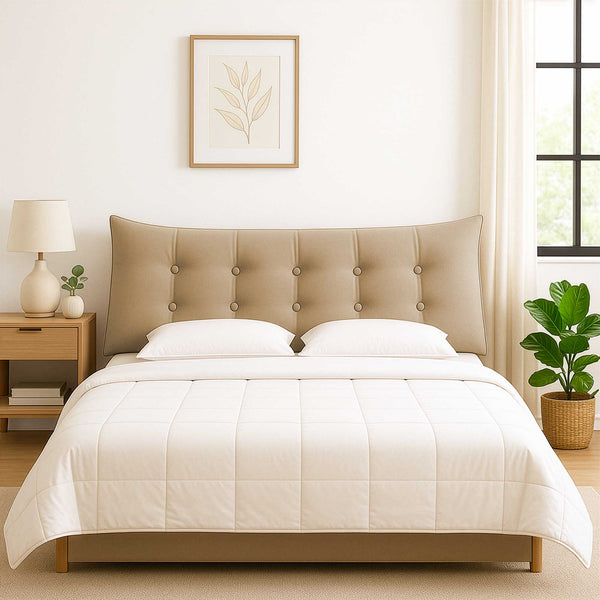 Upholstered fabric double bed headboard Licia