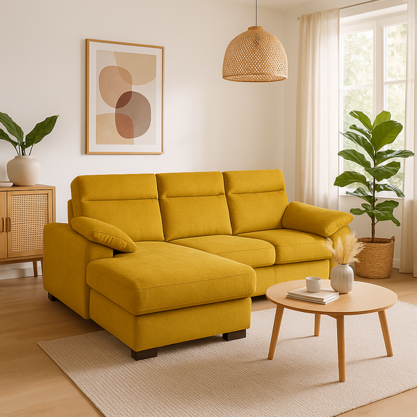 Divano angolare posti maxi con penisola Jon