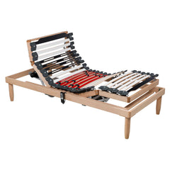 Royal wooden frame zero wall motor bed net with cable