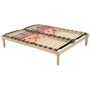 Bed network with regulators with Synergic wooden frame