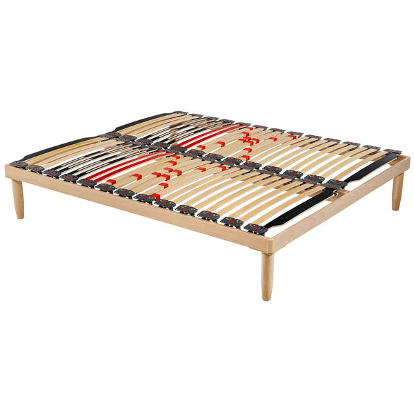 Bed network with regulators with Synergic wooden frame