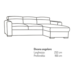 Canapé-lit d'angle avec méridienne Rachel