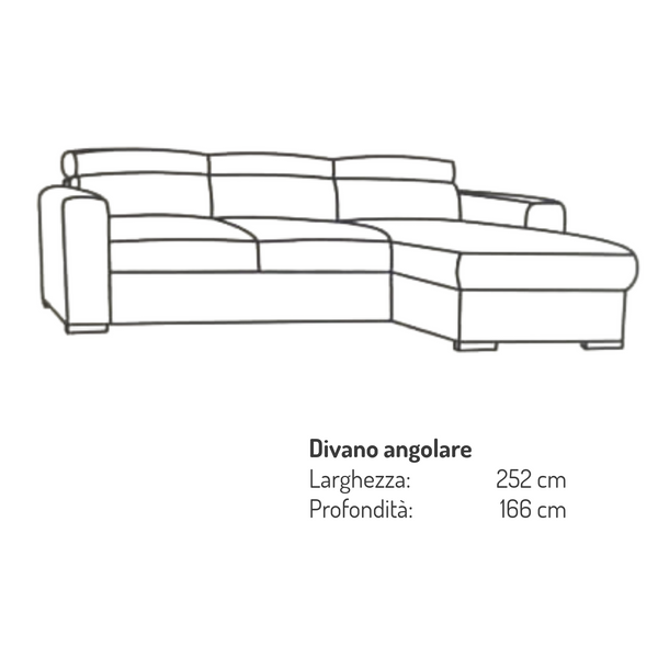 Canapé-lit d'angle avec méridienne Rachel