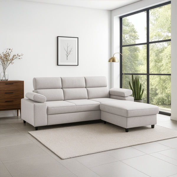 Divano letto angolare con penisola Angel