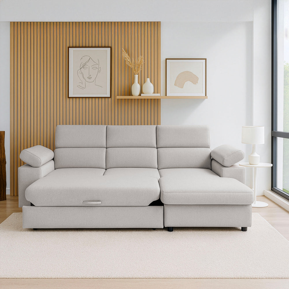 Divano letto angolare con penisola Angel