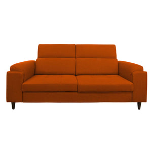 Divano allungabile frontale tessuto arancione Derry Baldiflex