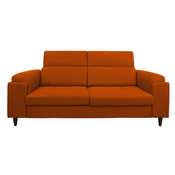 Divano allungabile frontale tessuto arancione Derry Baldiflex