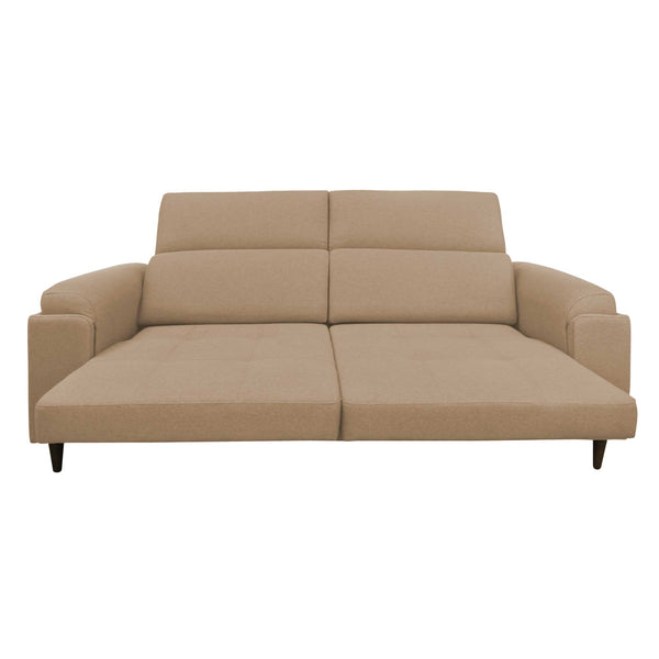 Divano allungabile frontale aperto tessuto turchese Derry Baldiflex