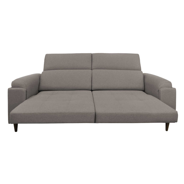 Divano allungabile frontale aperto tessuto grigio Derry Baldiflex