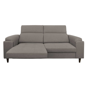 Divano allungabile frontale metà aperto tessuto grigio Derry Baldiflex