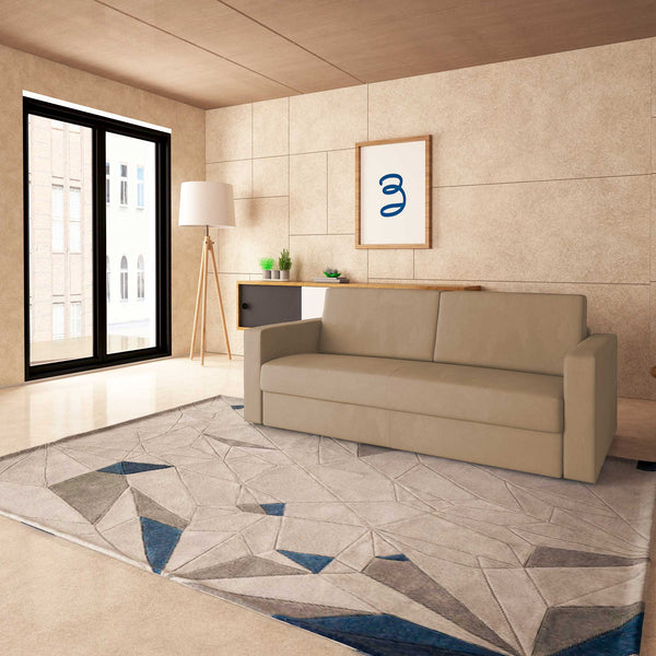 baldiflex divano letto tony in tessuto beige da destra