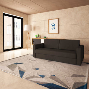 baldiflex divano letto tony in tessuto caffè da destra