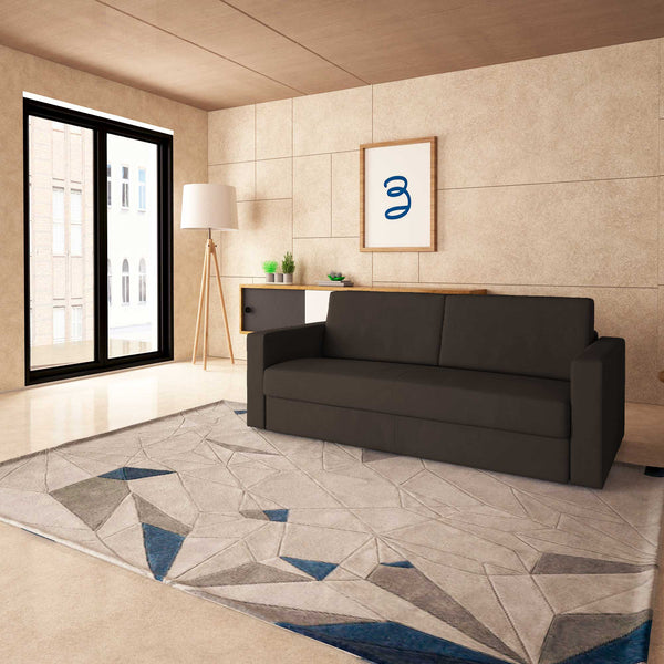 baldiflex divano letto tony in tessuto caffè da destra