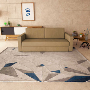 baldiflex divano letto tony in tessuto cammello frontale