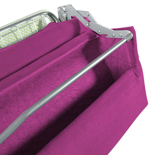baldiflex divano letto tony in tessuto fucsia porta cuscini