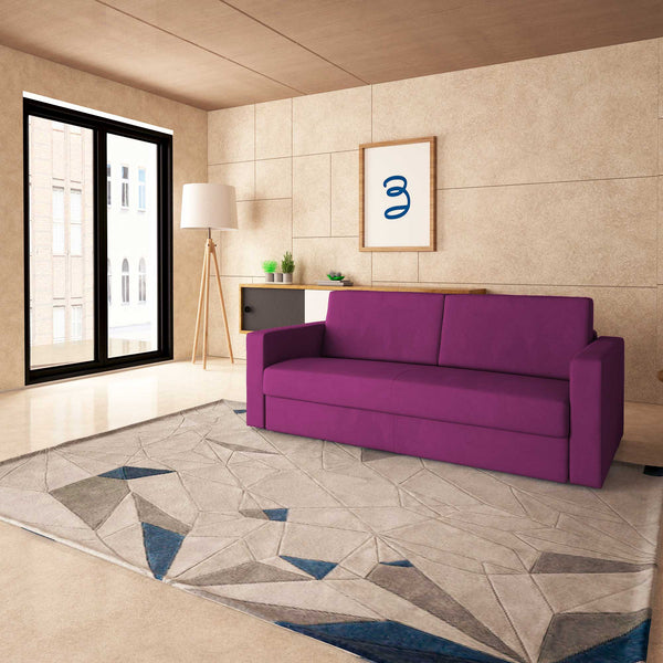 baldiflex divano letto tony in tessuto fucsia da destra