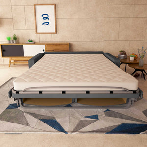 baldiflex divano letto tony in tessuto grigio antracite frontale aperto