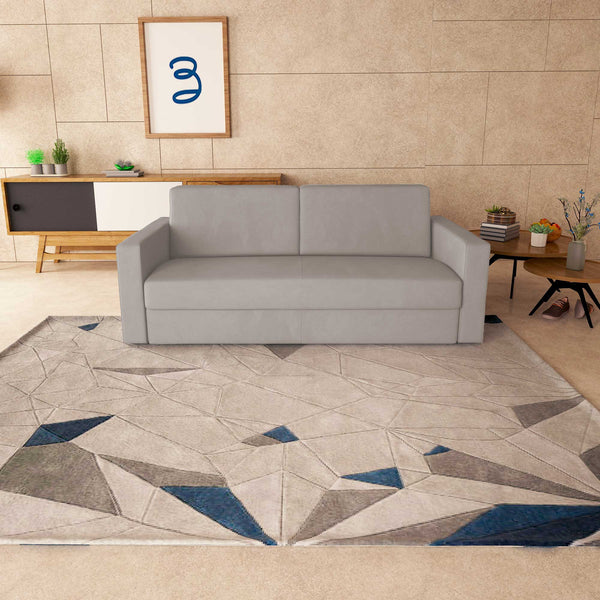 baldiflex divano letto tony in tessuto grigio chiaro fronte