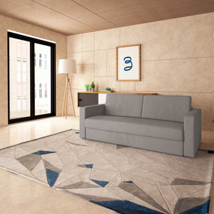 baldiflex divano letto tony in tessuto grigio da destra