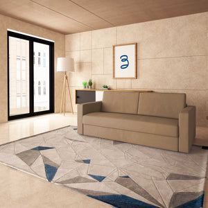 baldiflex divano letto tony in tessuto grigio talpa da destra