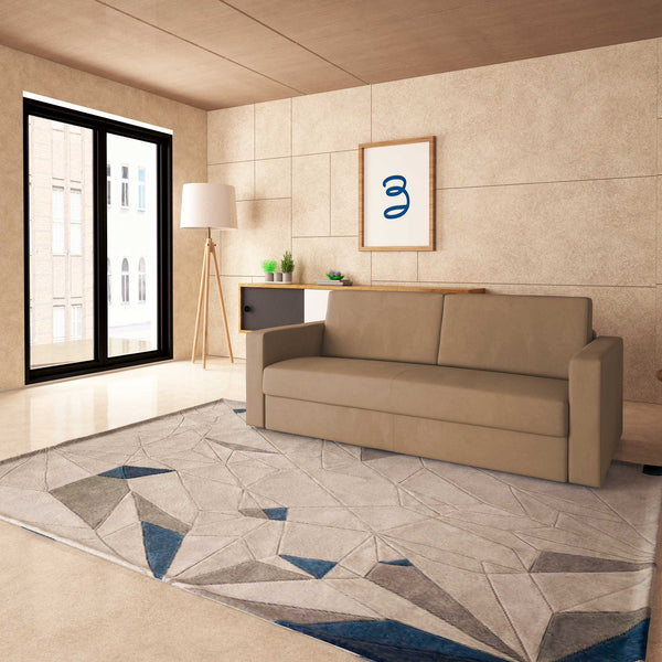 baldiflex divano letto tony in tessuto grigio talpa da destra