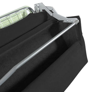 baldiflex divano letto tony in tessuto nero porta cuscini