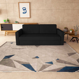 baldiflex divano letto tony in tessuto nero frontale