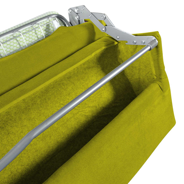baldiflex divano letto tony in tessuto verde porta cuscini