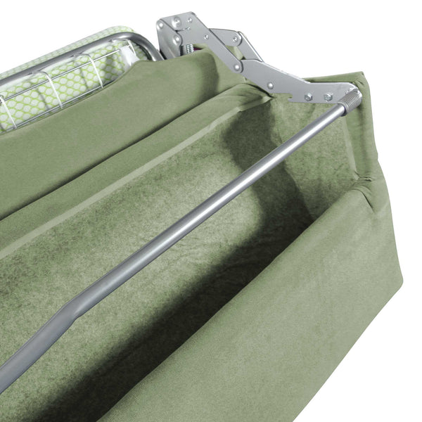 baldiflex divano letto tony in tessuto verde menta porta cuscini