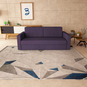 baldiflex divano letto tony in tessuto viola frontale