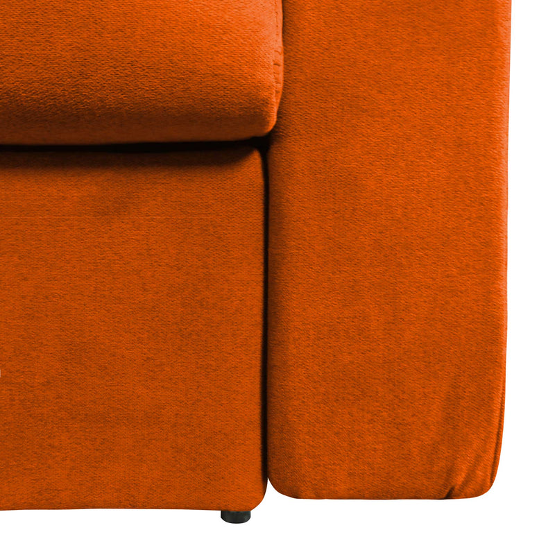 baldiflex divano letto willy tessuto arancione base