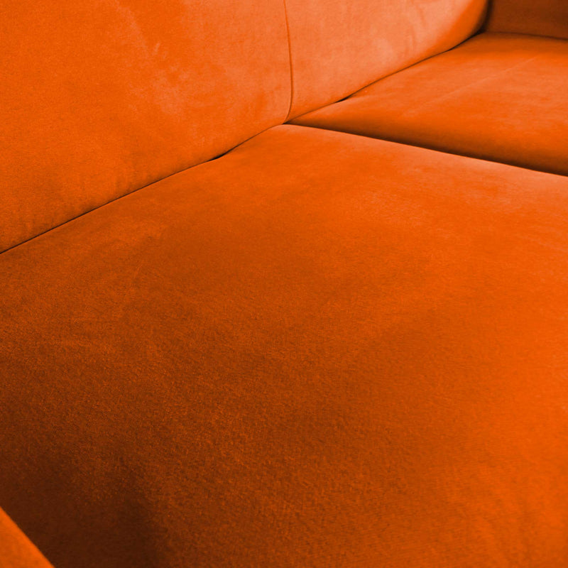 baldiflex divano letto willy tessuto arancione seduta