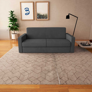 baldiflex divano letto willy tessuto grigio antracite fronte