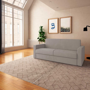 baldiflex divano letto willy tessuto grigio chiaro da destra