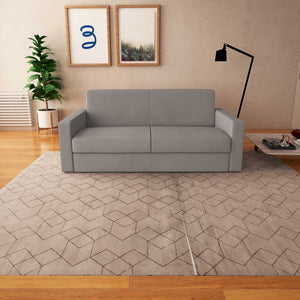 baldiflex divano letto willy tessuto grigio frontale