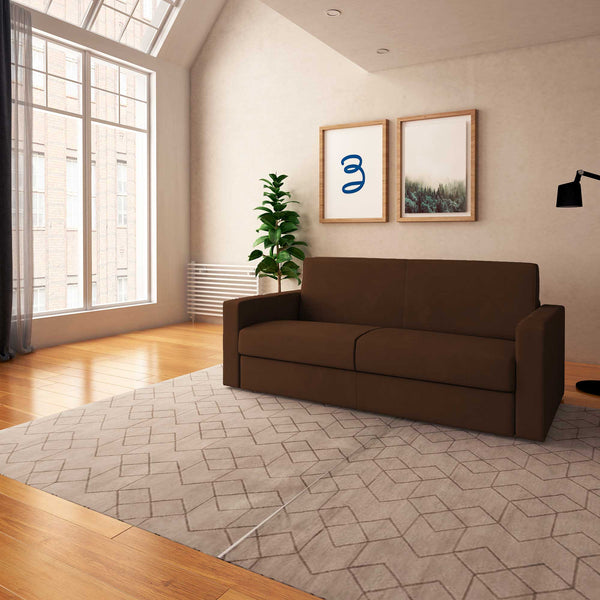 baldiflex divano letto willy tessuto marrone da destra