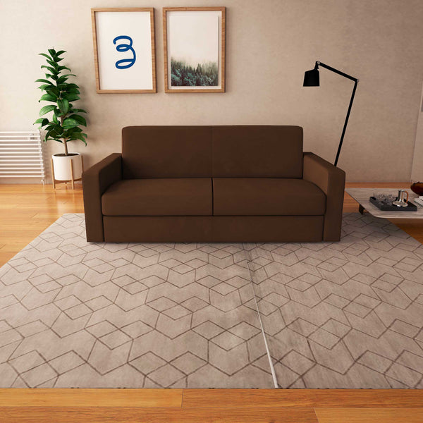 baldiflex divano letto willy tessuto marrone frontale