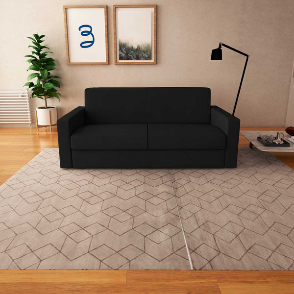 baldiflex divano letto willy tessuto nero frontale