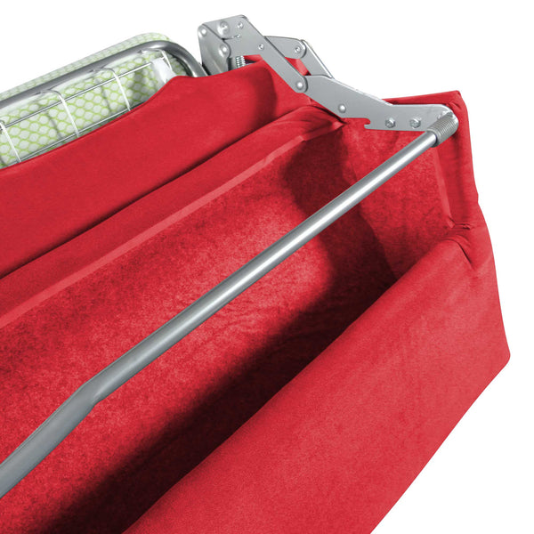 baldiflex divano letto willy tessuto rosso apertura