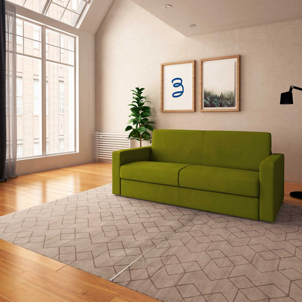 baldiflex divano letto willy tessuto verde dad estra