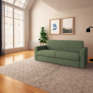 baldiflex divano letto willy tessuto verde menta da destra