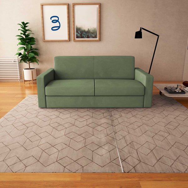 baldiflex divano letto willy tessuto verde menta frontale