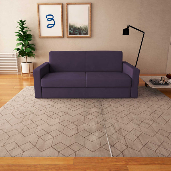 baldiflex divano letto willy tessuto viola frontale