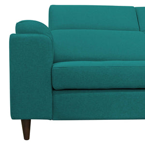 Divano allungabile gamba tessuto turchese Derry Baldiflex