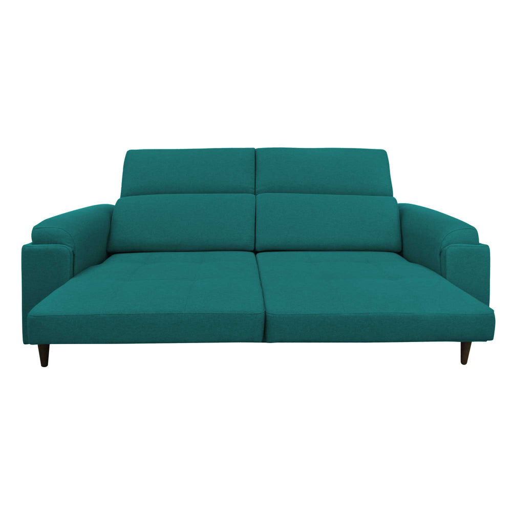 Divano allungabile frontale tessuto turchese Derry Baldiflex