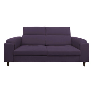 Divano allungabile frontale tessuto viola Derry Baldiflex