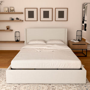 Licia single storage bed in eco-leather with removable cover